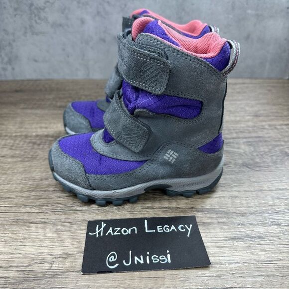 Columbia~Girl’s~Purple/Pink Parkers Peak Winter Waterproof Boot~Size 8 - Picture 1 of 9